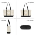 thumbnail image 6 of FORMRS Canvas Laptop Tote Bag for Women with 15.6" Computer Compartments Shoulder Handbag, Sunshine, 6 of 7