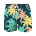 thumbnail image 5 of Luxalzxs Summer Hawaiian Swimming Trunks for Men Swim Trunks Lightweight Elastic Waist Drawstring Pockets Beach Shorts Surfing Board Shorts Bathing Suit Quick Dry Swimwear, 5 of 6