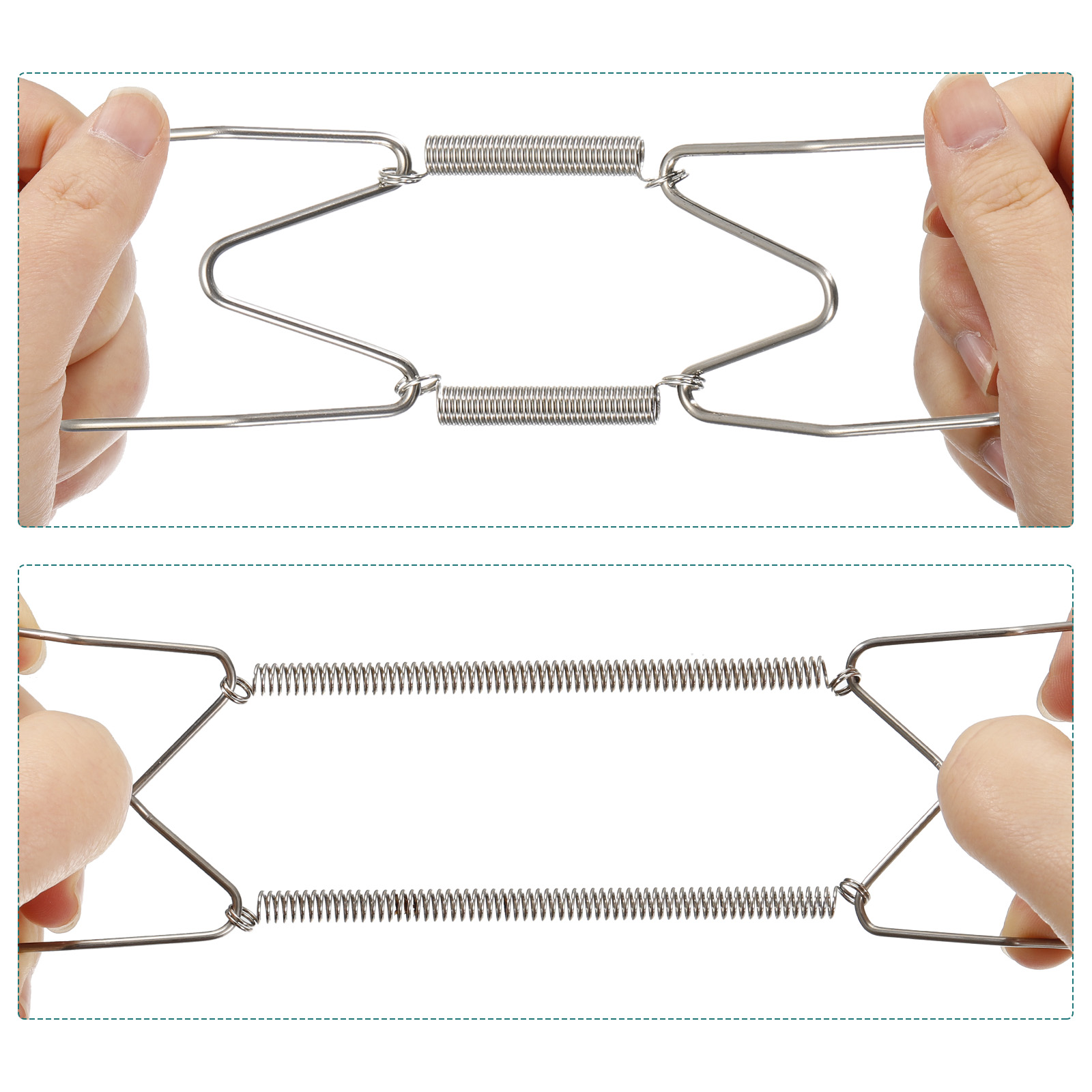 Unique Bargains Stainless Steel Invisible Wall Plate Hanger for Artwork Display 4 Pcs