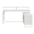 thumbnail image 3 of Ace 60"x 50" L-Shape Desk in White Top Engineered Wood and White Frame, 3 of 9
