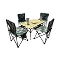 thumbnail image 1 of 4 Sillas Plegables De Camping Y Playa Para Exterior Con Mesa verde oscuro, 1 of 9