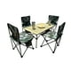 thumbnail image 1 of 4 Sillas Plegables De Camping Y Playa Para Exterior Con Mesa verde oscuro, 1 of 9