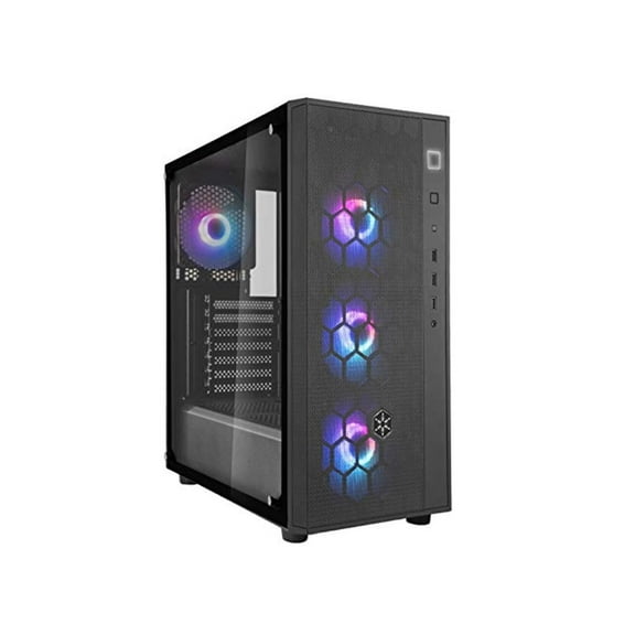 silverstone fara r1 pro, tempered glass, mid tower atx chassis with argb, sst-far1b-pro