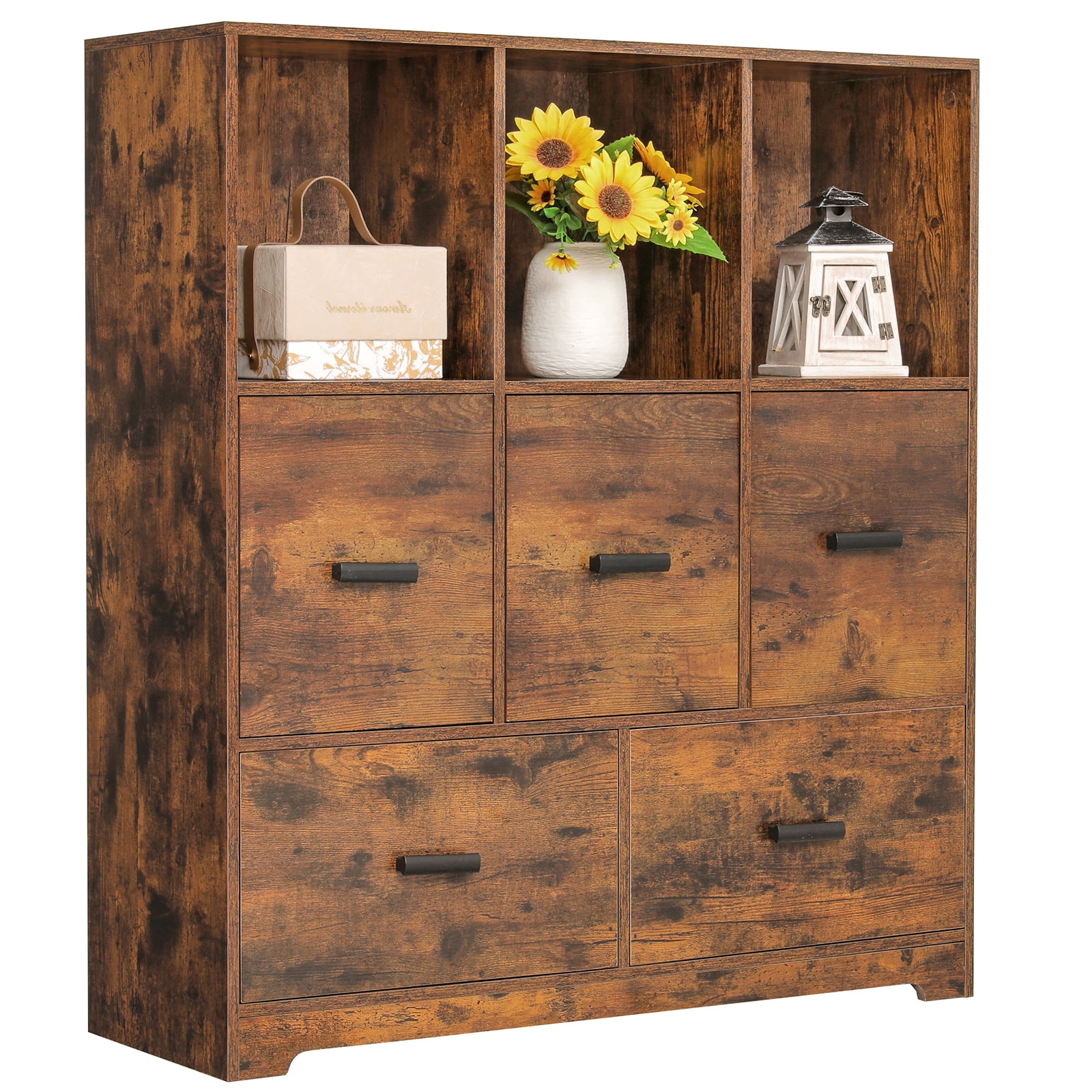 USIKEY Large Storage with 5 Drawers, Freestanding with