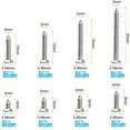 thumbnail image 4 of Tornillos autorroscantes de acero inoxidable, tornillos autorroscantes de acero al carbono, para equipos electrónicos, maquinaria y construcción, 800 unidades M2, 4 of 7