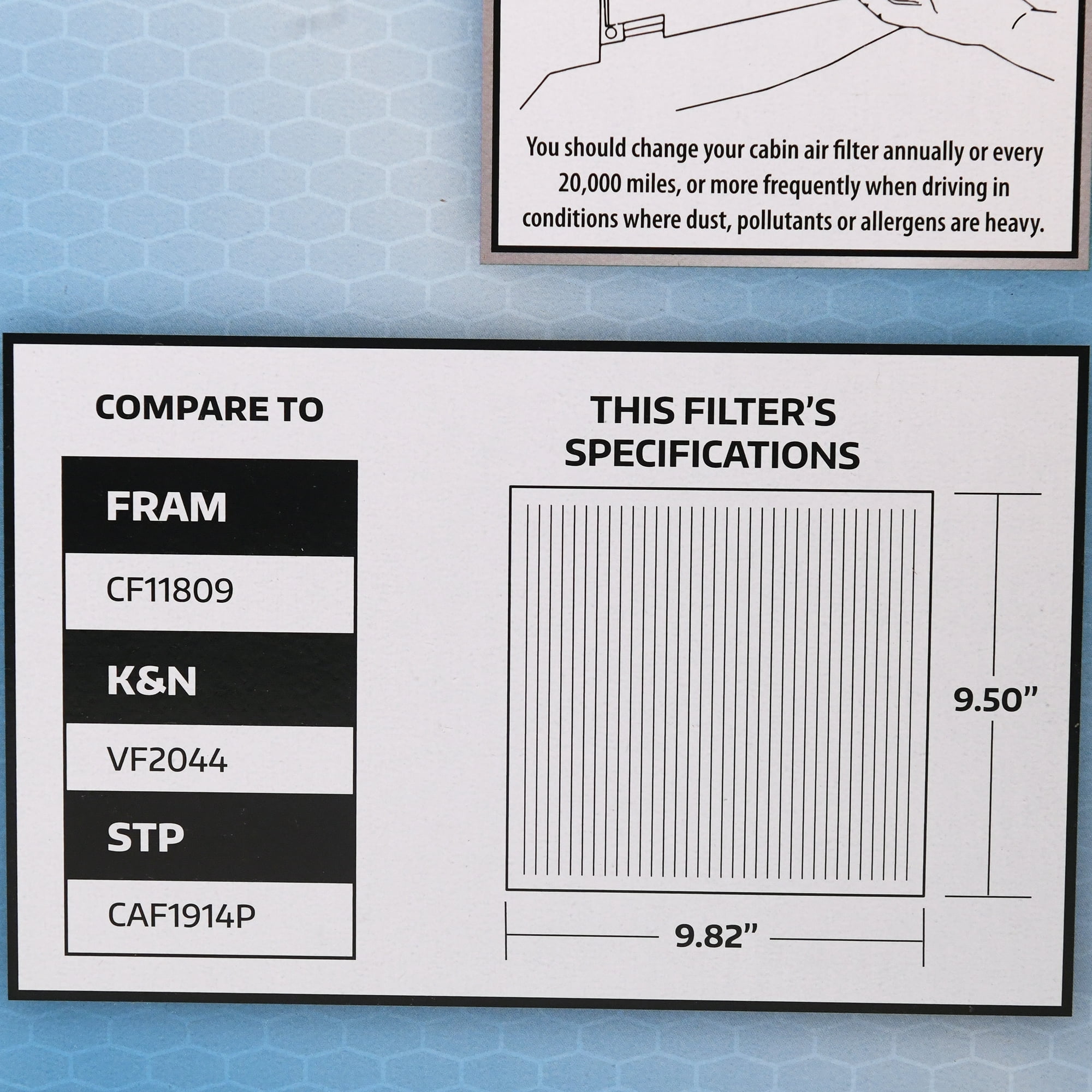 SuperTech Cabin Air Filter 5505, Replacement Air/Dust Filter for