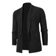 thumbnail image 4 of Rrxhxhs Mens Cardigan Solid Color Open Front Long Sleeve Warm Casual Knitted Sweater Cover Up with Pockets, 4 of 8