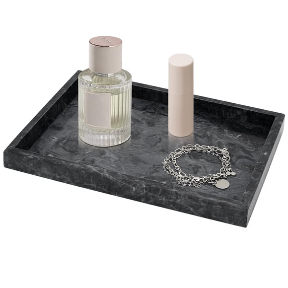 Bandeja de baño de mármol MULWR Pure Natural Stone 30x20 cm negra