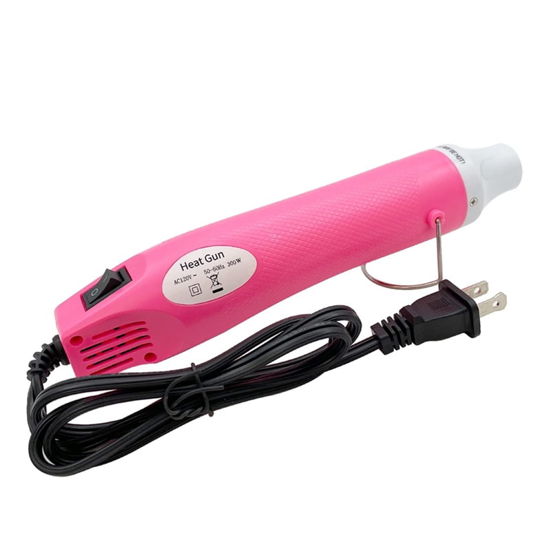 5X Portable Hot Air Machine Mini Hot Air Machine Hot Air Machine for Embossing Shrink Wrapping Drying Paint US Plug Pink
