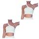 thumbnail image 4 of Eigraketly Trajes de ejercicio de 2 piezas Pantalones cortos amigables con la piel con tops cortos de un hombro Type5 NO5, 4 of 6