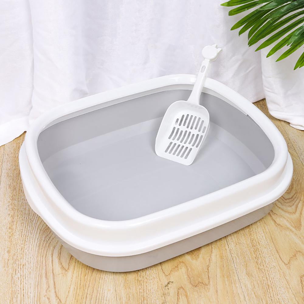 Open Cat Litter Box,Large Nonstick Litter Pan Durable Standard Litter Box with Shovel,Pet Toilet