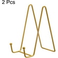 thumbnail image 3 of uxcell Plate Stand for Display, 2Pcs 6 Inch Iron Easel Plate Holder Display Stands Metal Decorative Plates for Picture Photo Book, Gold, 3 of 5