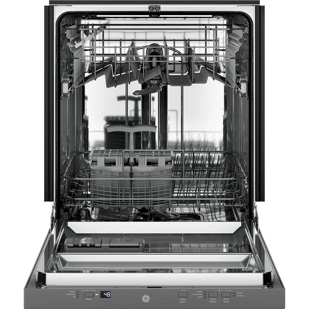 GE® ADA Compliant Stainless Steel Interior Dishwasher with Sanitize Cycle