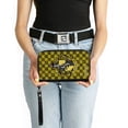 thumbnail image 3 of The Wizarding World of Harry Potter Wallet, Zip Around, Hufflepuff Crest Heraldry Checkers Golds Black, Vegan Leather, 3 of 7