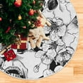 thumbnail image 5 of FMSHPON White Skull Xmas Christmas Tree Skirt Stand Mat for Holiday Party Decoration Indoor Outdoor 48 inches, 5 of 6