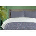 thumbnail image 3 of Ambesonne Floral Duvet Cover Sets, Modern Botany in Tones, 2-Queen, Purpleblue Multicolor, 3 of 6