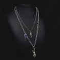 thumbnail image 4 of Collier en couches Collier pendentif croix de mode créative Collier de charme de lapin, 4 of 10