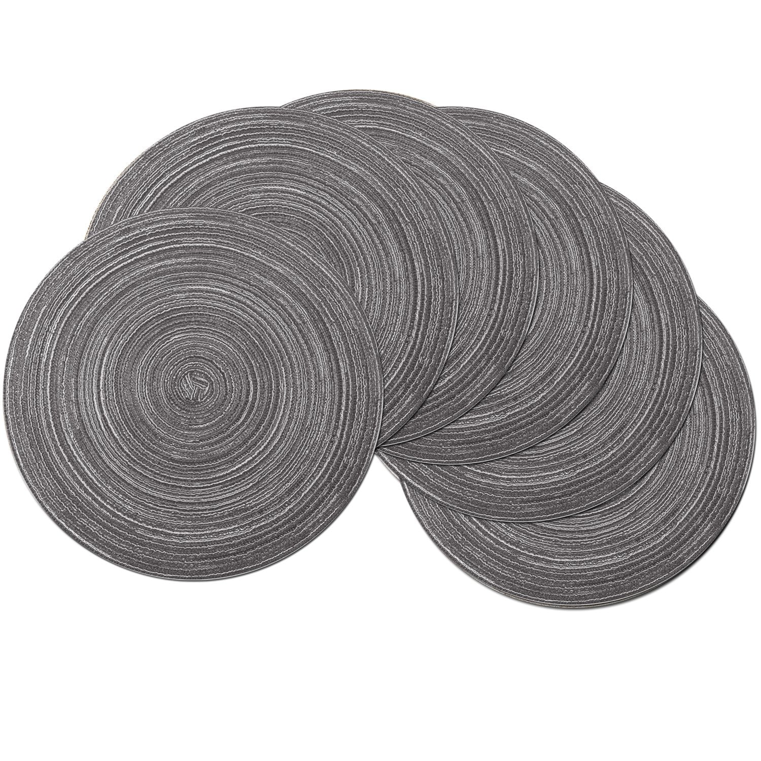 Coolmade Round Rop Cotton Braided Table Place Mats Braided Coaster