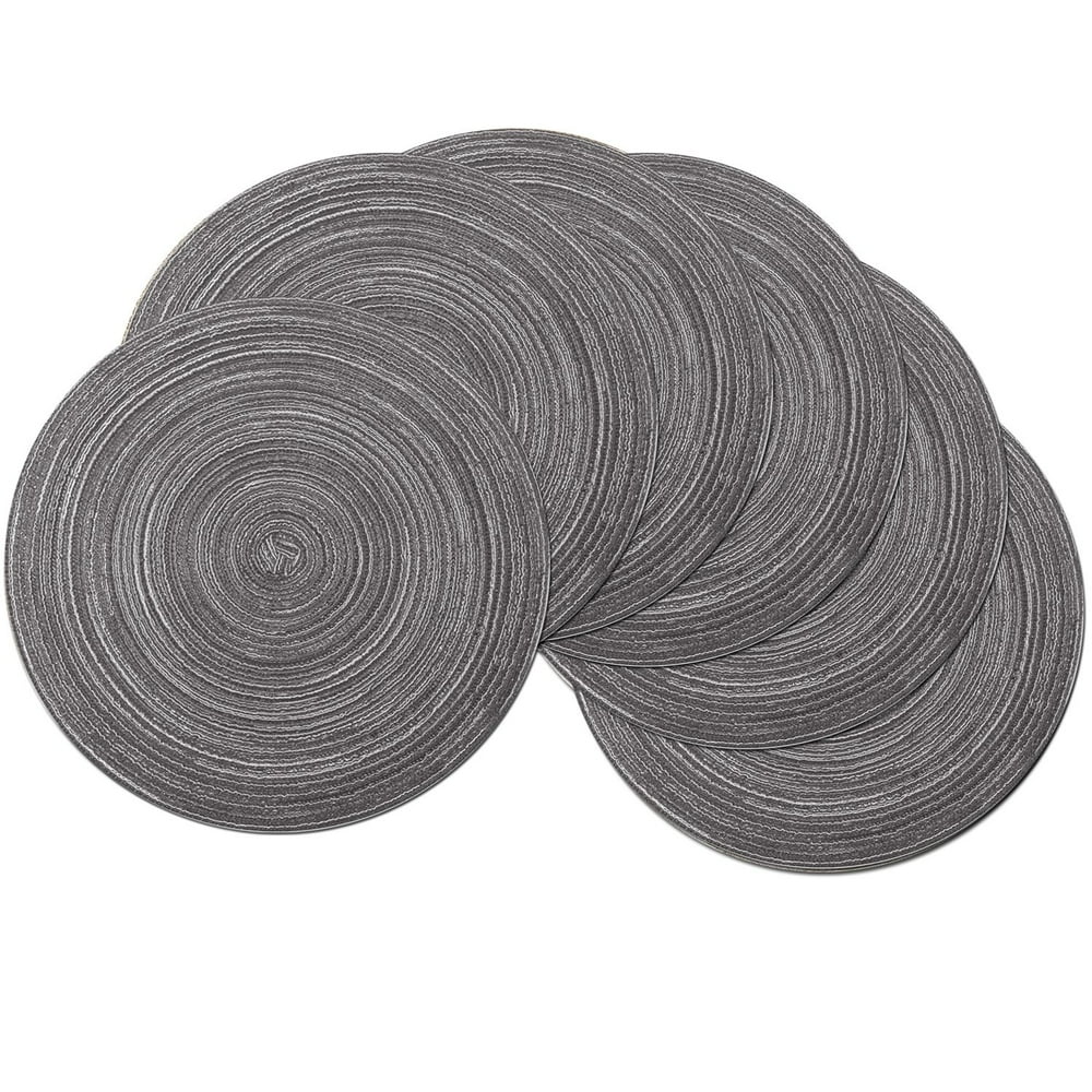 Coolmade Round Rop Cotton Braided Table Place Mats Braided Coaster