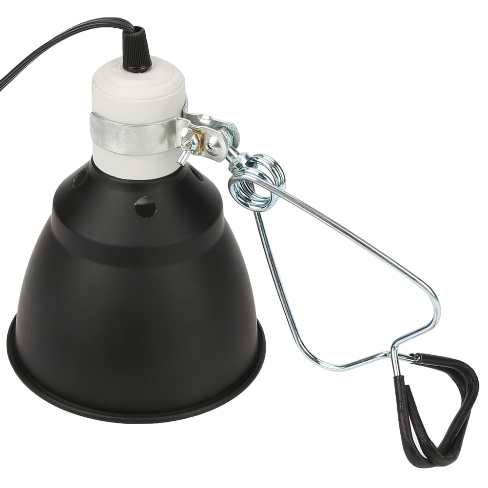 Suodoka Reptile Heat Lamp Holder 110V Ceramic UV UVA UVB Basking Light Fixture for Turtles Tortoises Lizards Snakes Geckos and Amphibians US Plug Black