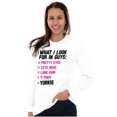 thumbnail image 3 of What I Look In Guys Yorkie Dog Owner Women Plus Size Long Sleeve Graphic Tee Brisco Brands 3X, 3 of 5