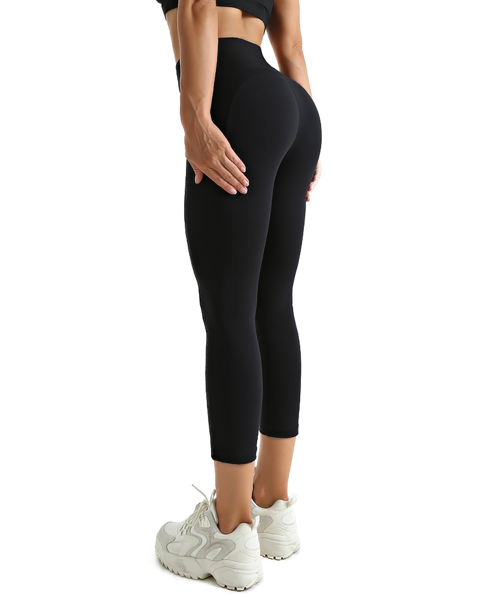 UUE 19Inseam Black High Waist Leggings,Yoga leggings for women with Pockets ,High Waisted Yoga Pants for Workout 