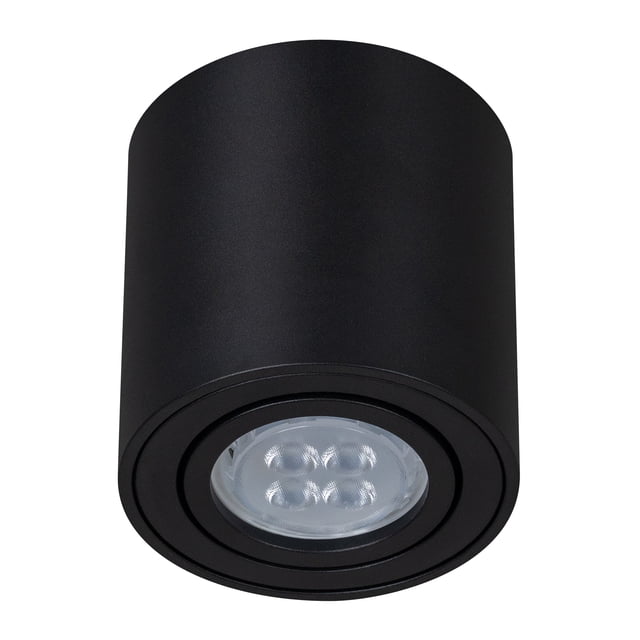 Luminario luminario de techo ERA Estevez, negro, GU10/MR16, Ø80×84 mm