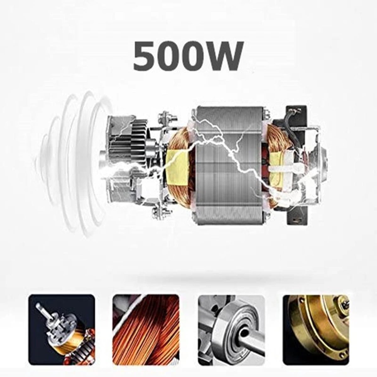 Eurhowing Electric Meat Grinder & Vegetable Chopper, 500W Food Processor with 1L Glass Bowl, Food Chopper for Meat, Onion, Garlic, Nuts, Baby Food, Red