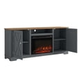 thumbnail image 4 of FESTIVO 70 in. Farmhouse TV Stand Console for TVs up to 78 inch w/ Fireplace - Gray, 4 of 8