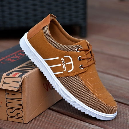 

New Men s Canvas Shoes Lightweight Sports Shoes Casual Mesh Breathable Vulcanized Shoes Classic Fashion Lace Up Work Shoes 2023