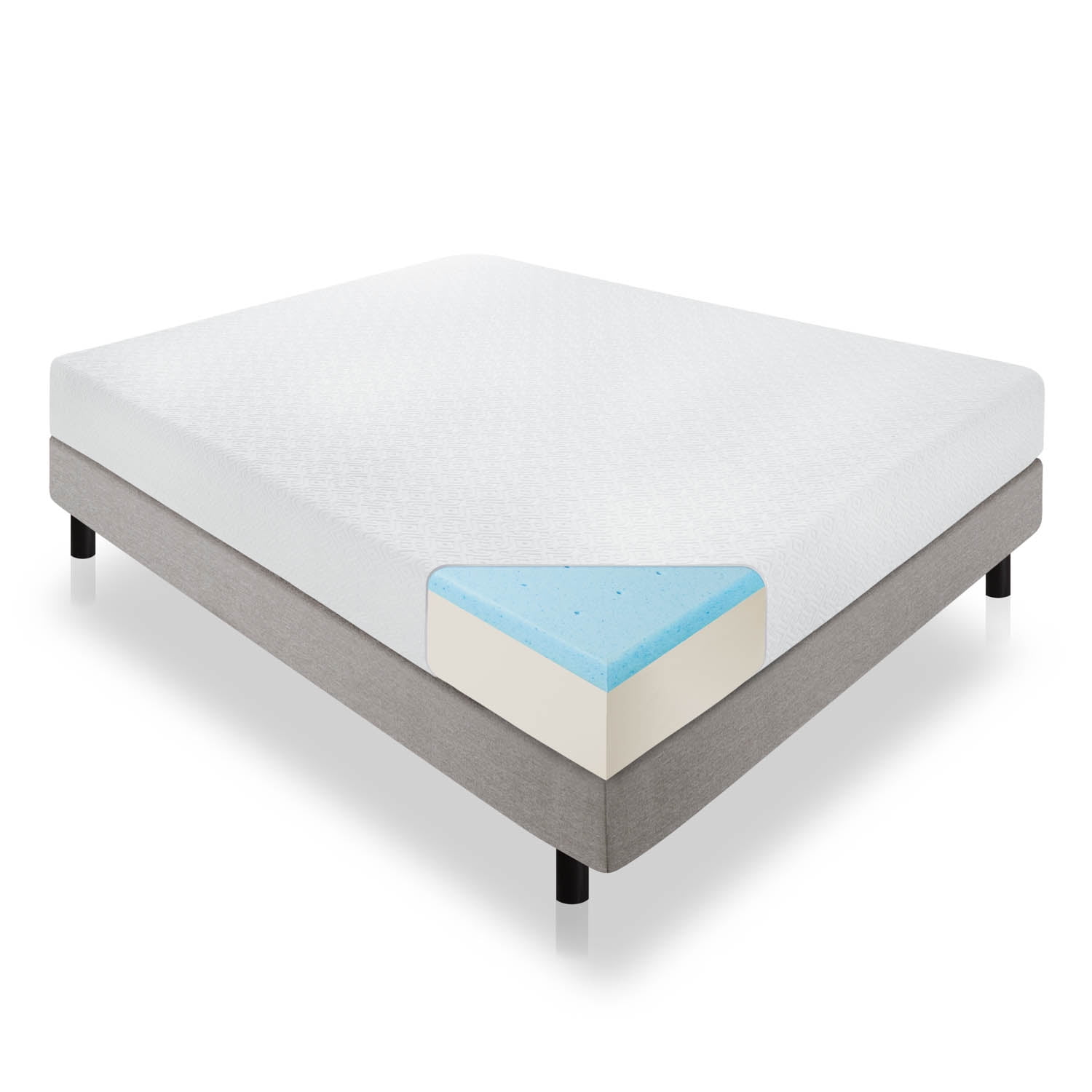 Lucid Adult 10" Cushioned Twin Medium Firm Tight Top Gel Mattresses