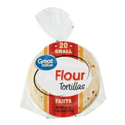 Great Value Small Fajita Flour Tortillas, 26 oz, 20 Count