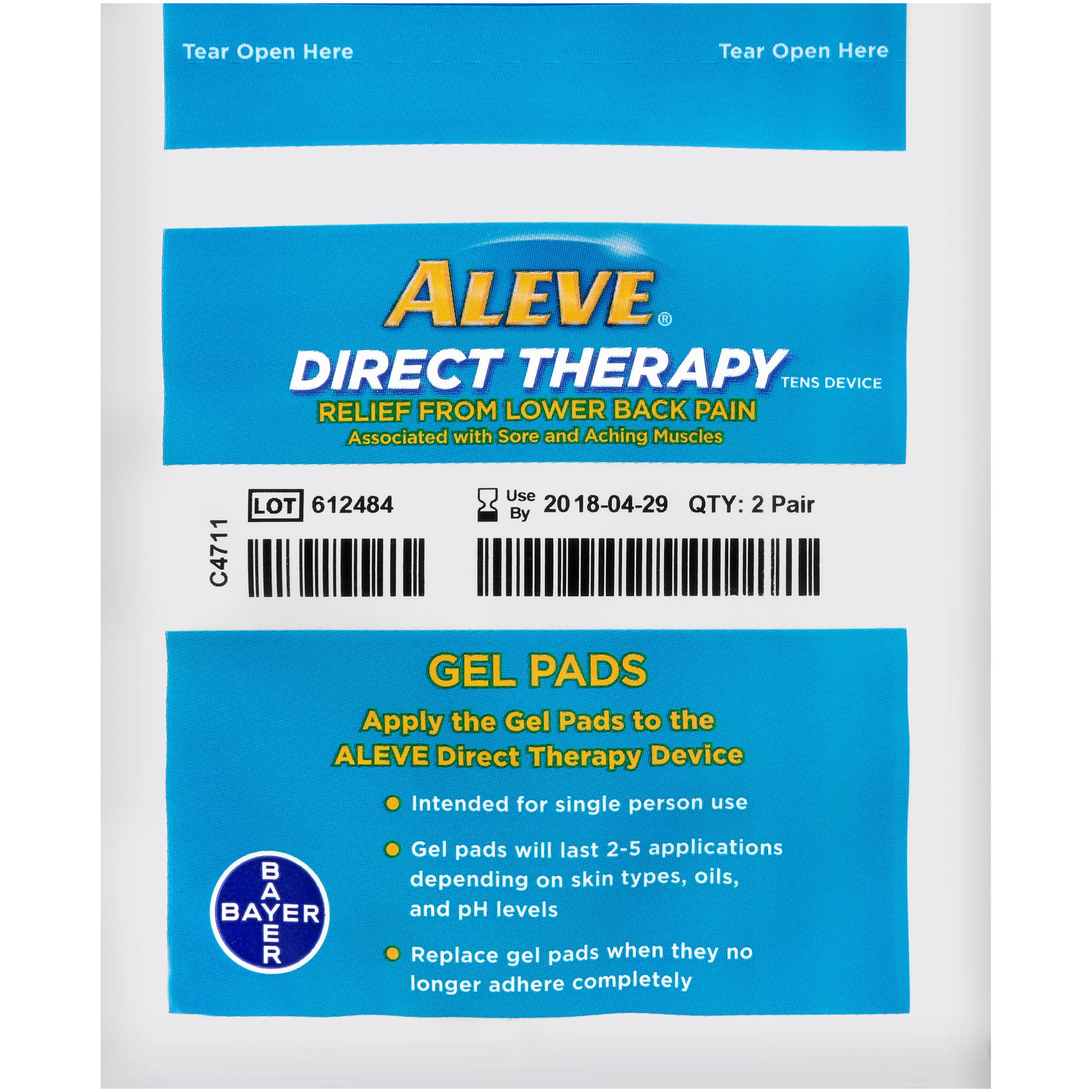 Aleve Direct Therapy Relief From Lower Back Pain Bundle Device Refill Gel Pads Walmart