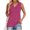 Hot Pink, variant on Women's V Neck Sleeveless Shirts Casual Solid Tank Tops Basic Dressly Tunic Tees Going Out Work Summer Camisole Loose Top