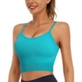 thumbnail image 3 of Attraco Women's Padded Yoga Crop Tank Tops Sports Bras Fitness Workout Cami, 3 of 9