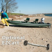 Sea Eagle FSK16 FishSkiff Inflatable 16, High Pressure, All-Drop-Stitch, 1-3 Person Frameless Fishing Boat w/Rigid 6” External Keel - Portable, Storable, and Transportable - Solo Startup Package