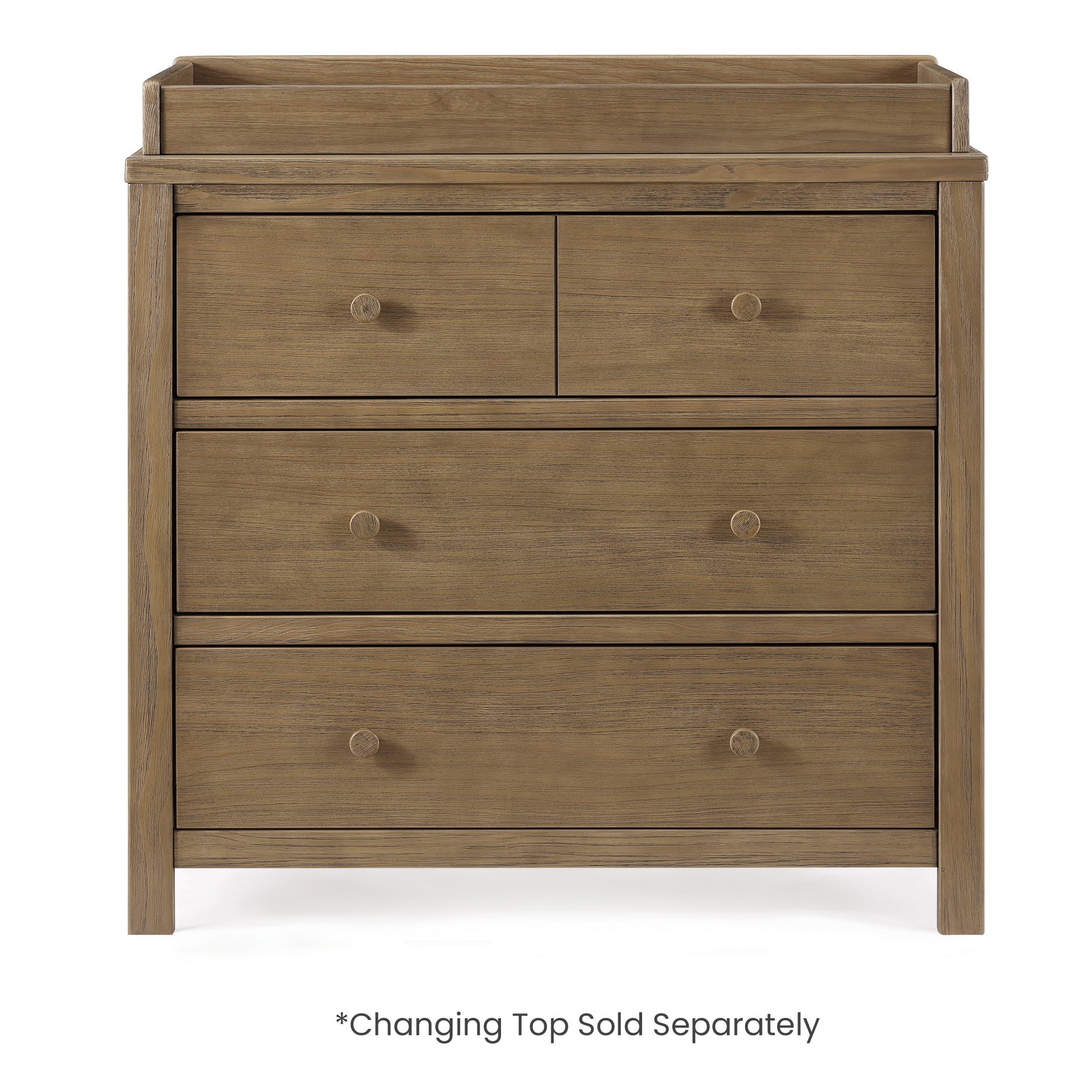 Delta Children Cambridge 3 Drawer Dresser with Interlocking Drawers, Rustic Acorn