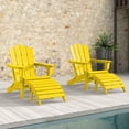 thumbnail image 4 of JUSTLET Foldable Footstool/ Ottoman for Adirondack Chairs - HDPE Material, All - Weather & Waterproof, Lemon Yellow, 4 of 8