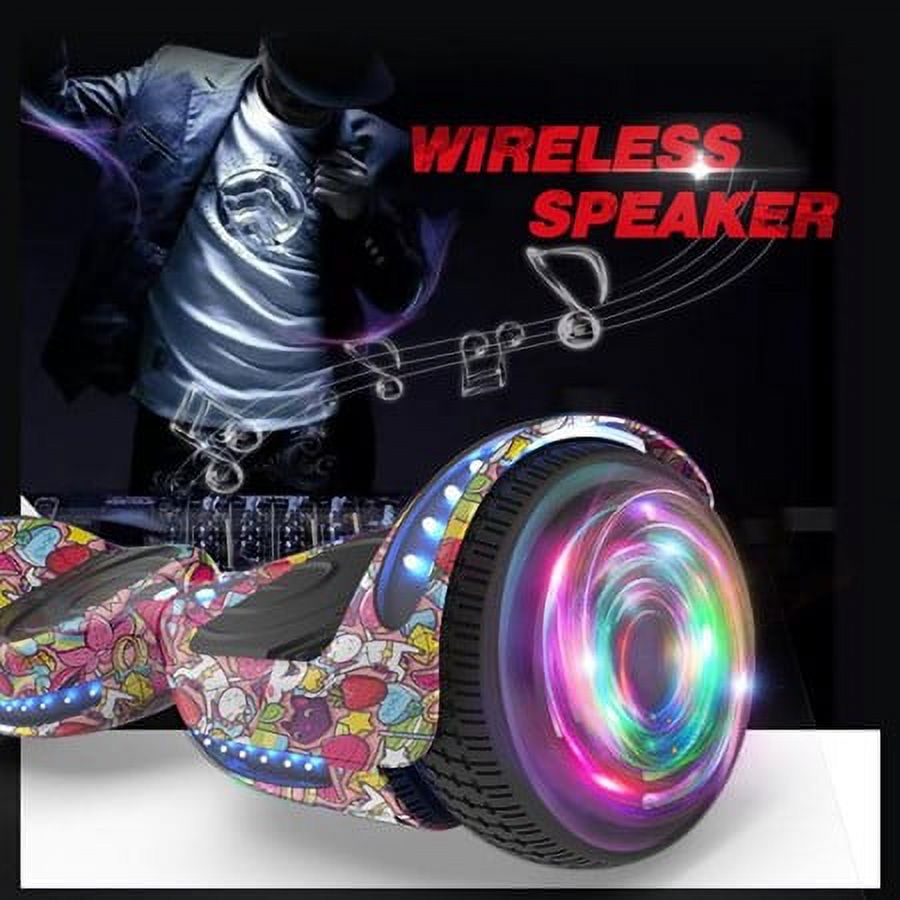 Hoverstar Flash Wheel Hoverboard 6.5 In., Bluetooth Speaker with LED Light, Self Balancing Wheel, Electric Scooter, Unicorn - image 8 of 8