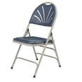 thumbnail image 5 of NPS 1100 Series 34.5" Deluxe Fan Metal Folding Chair in Dark Blue (Set of 4), 5 of 5