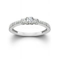 thumbnail image 1 of 1/2ct Three Stone Round Diamond Engagement Ring 14K White Gold, 1 of 2