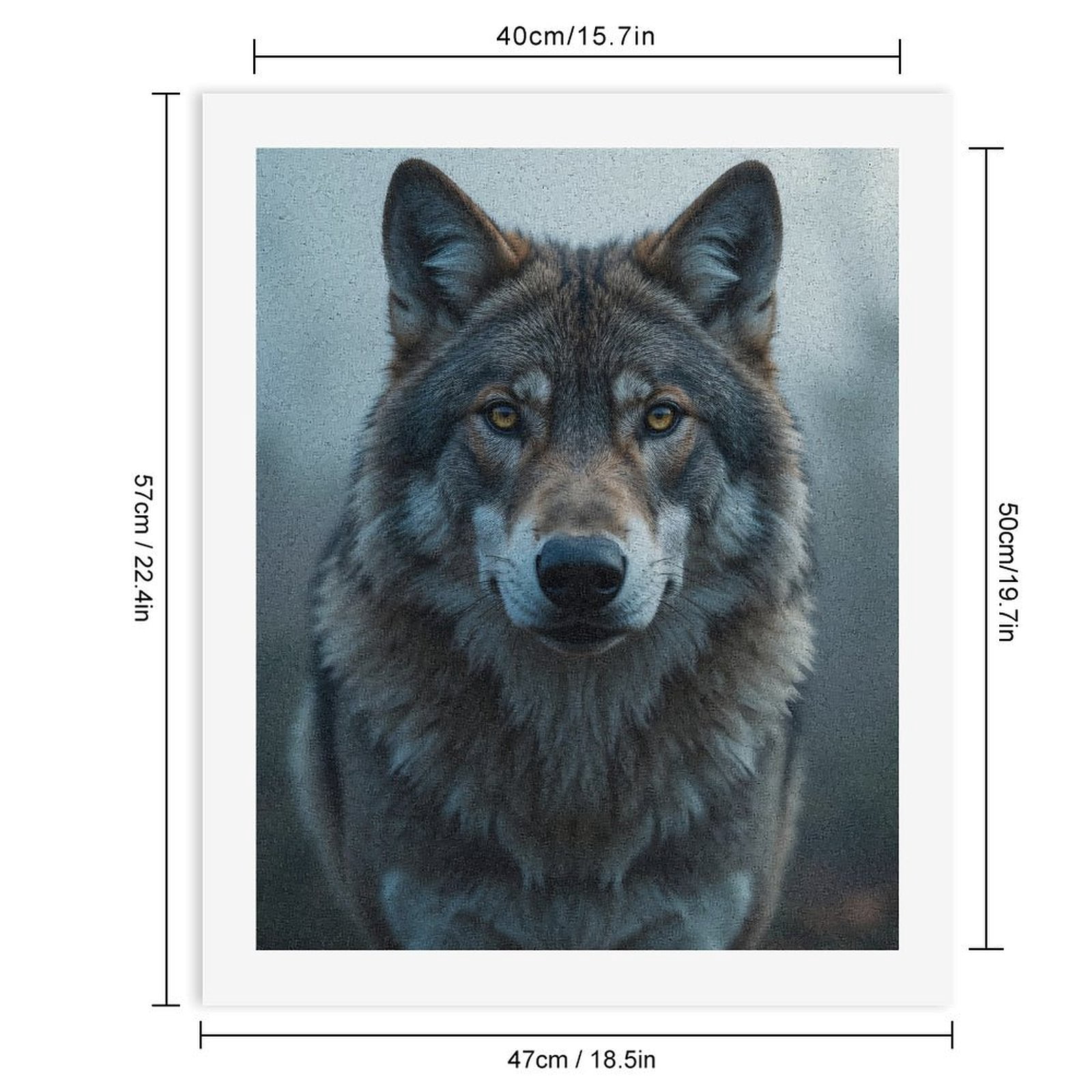 Paint By Numbers Kit for Adults Beginner - Wolf Majestic Wilderness Portrait DIY Canvas Painting Kits for Adults, Frameless Paint By Number for Adults for Home Wall Decor 16x20 Inch