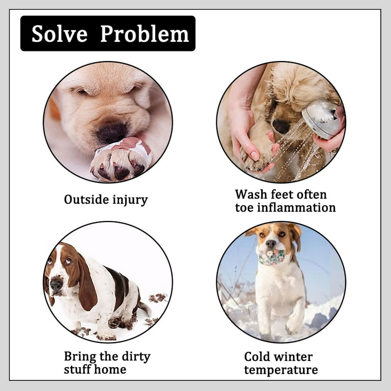 PCS Anti-Slip Dog Socks,Adjustable Waterproof Pet Paw Protector