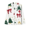 thumbnail image 5 of Enjoytime Womens 2 Piece Outfits Cute Printed Button Down Shirts Pants Loungewear Comfy Long Sleeve Sleepwear Casual Cozy Soft Pajama Set, 5 of 7