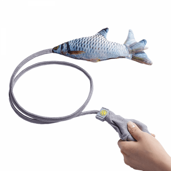 pet Cat Toy for Indoor Cats Interactive Catnip Toy Realistic Manual Airbag Wiggle Cat Pillow Chew Kicker Toy No Noise, Funny, Washable
