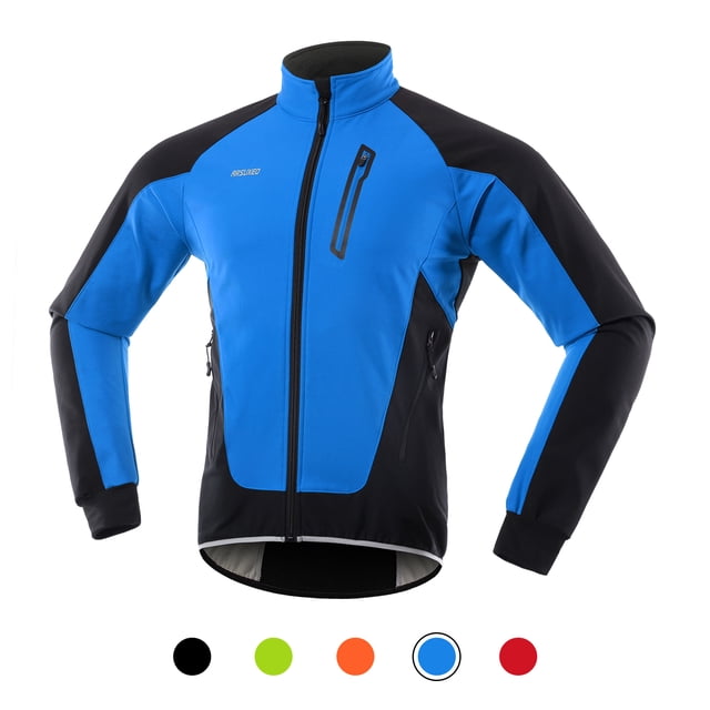 Men Cycling Jacket Waterproof Windproof Thermal Fleece Bike Jersey MTB Bicycle Riding Running Autumn Winter Jacket Coat