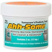Ahh-Some - Washing Machine Cleaner - Top Load & Front Load - Dishwasher, Bio-Cleaner & Deodorizer - Works For All Washers - Removes Odor, Residue, Mold, Mildew (2 oz.)