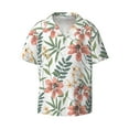 thumbnail image 6 of Kdxio Men's Hawaiian Shirt for Men Short Sleeve Shirt Lilies Flowers Summer Casual Holiday Beach Button Down T-Shirts, 6 of 7