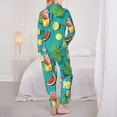 thumbnail image 3 of Pajamas for Women Set - cartoon Lemon juice Comfy Long Sleeve Button Up Pajama Sets for Women 2 Piece, Soft Sleepwear Nightwear Pjs Lounge Sets for Women with Pockets, 3 of 6