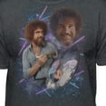 thumbnail image 2 of Bob Ross 80s Photo Official Licensed Athletic Fit T-Shirt (Large, Charcoal Heather), 2 of 4